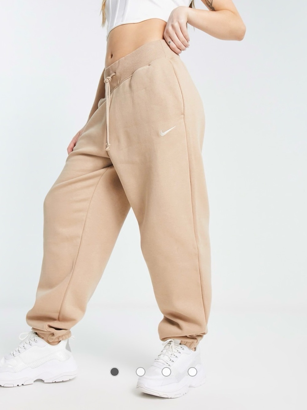 NWT Nike Phoenix Fleece High Waisted Oversized Joggers Hemp XS